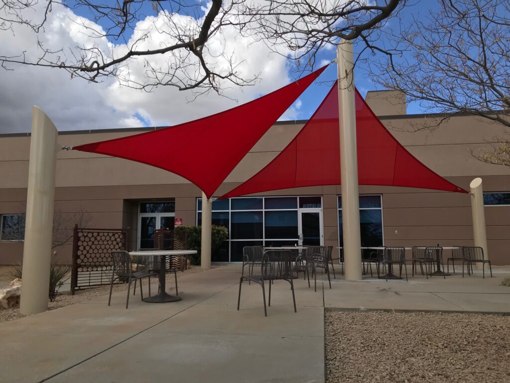 Joined 3-Point sails — commercial shade structure by Total Shade LLC, Phoenix AZ