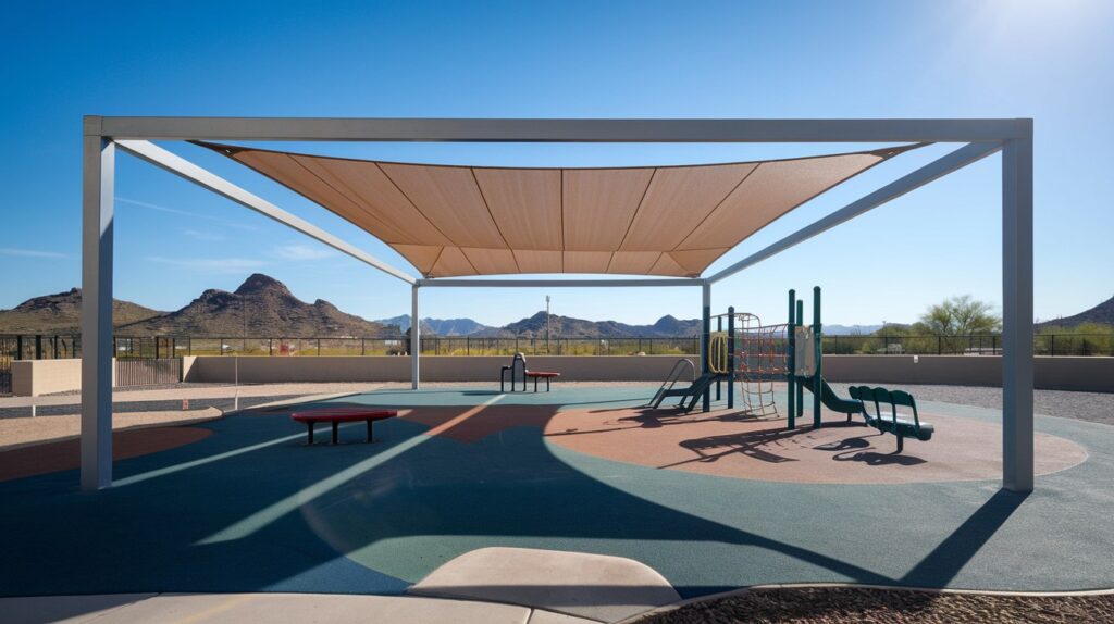 Arizona school playground shade structure — commercial shade structure by Total Shade LLC, Phoenix AZ