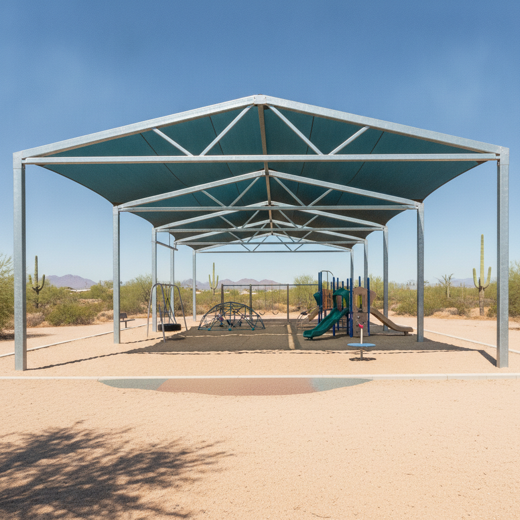 Commercial shade structures avondale AZ — commercial shade structure by Total Shade LLC, Phoenix AZ