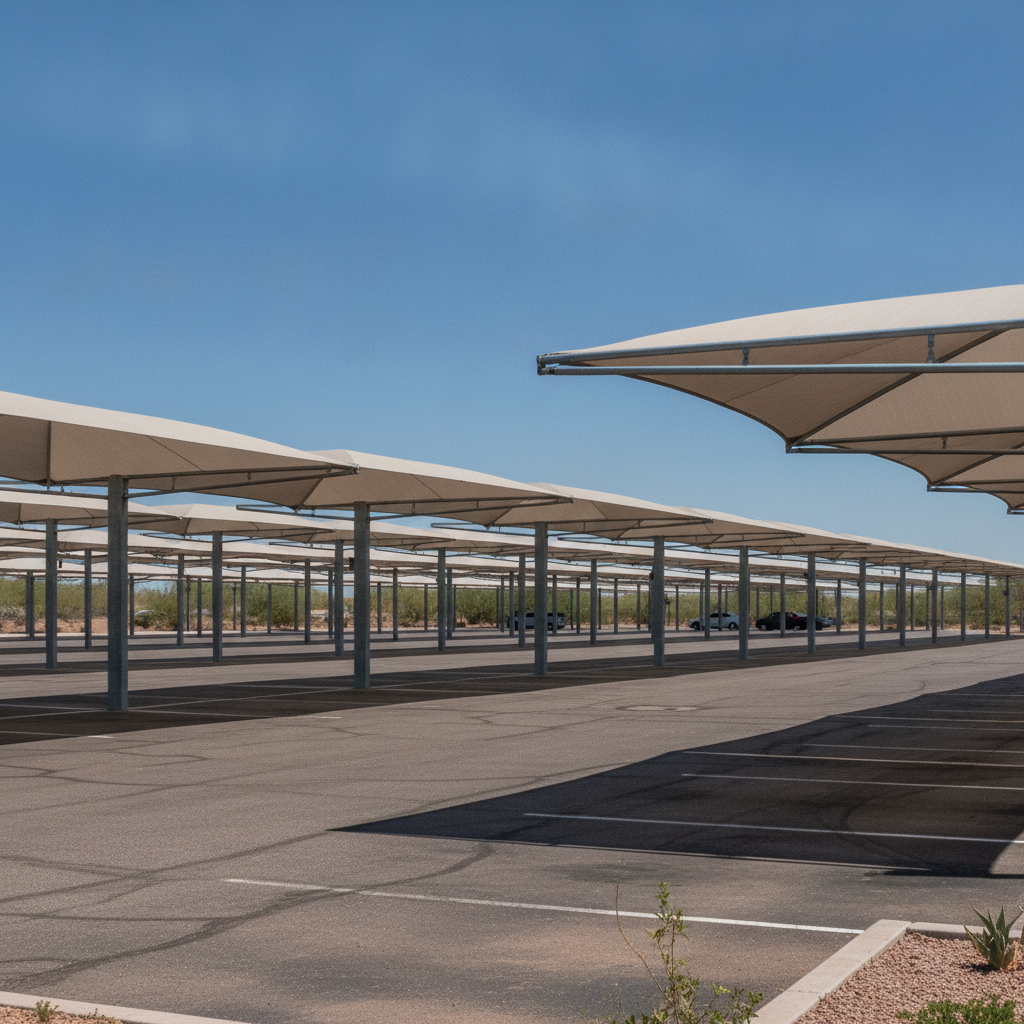 Commercial shade structures glendale AZ — commercial shade structure by Total Shade LLC, Phoenix AZ