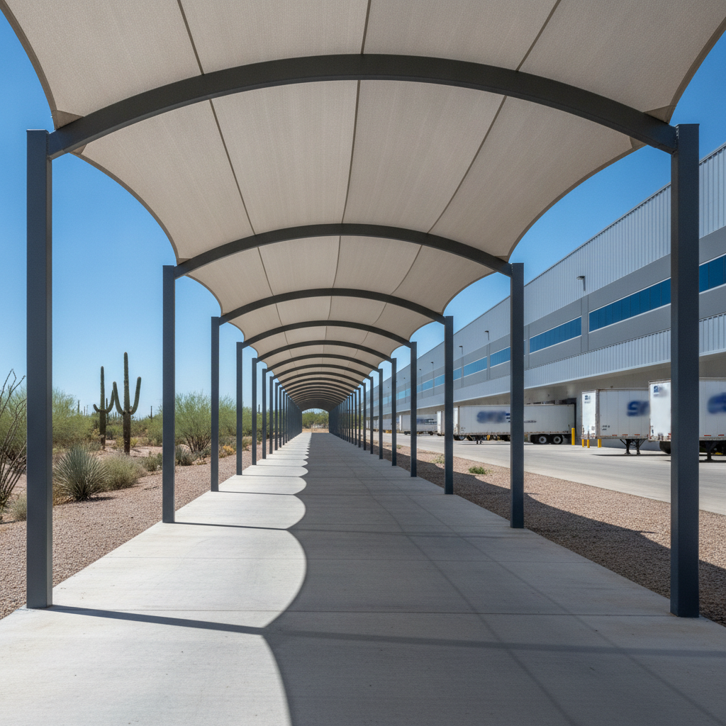 Commercial shade structures goodyear AZ — commercial shade structure by Total Shade LLC, Phoenix AZ