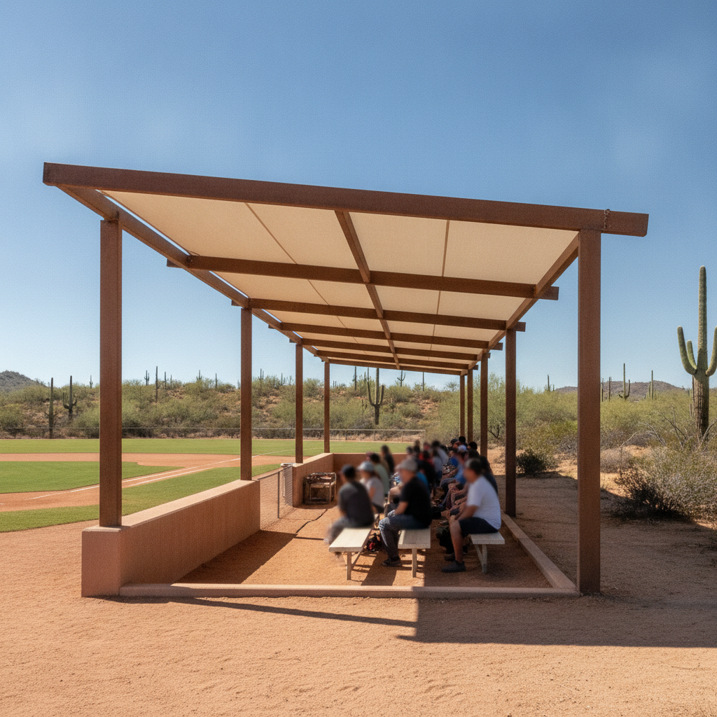 Commercial shade structures peoria AZ — commercial shade structure by Total Shade LLC, Phoenix AZ