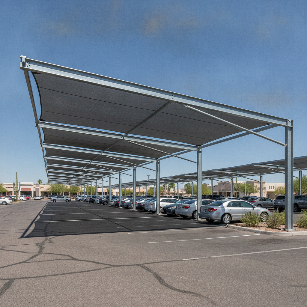 Commercial shade structures phoenix AZ — commercial shade structure by Total Shade LLC, Phoenix AZ