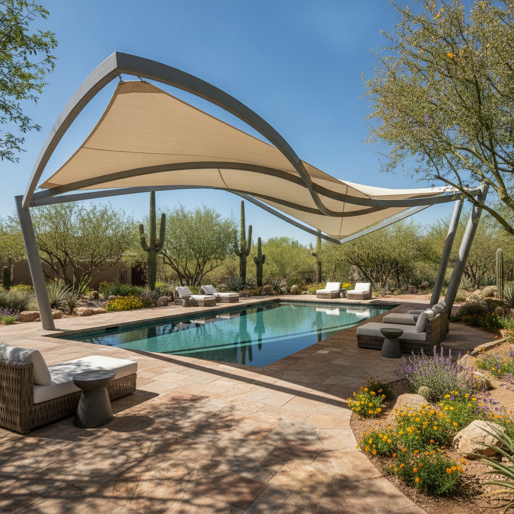 Commercial shade structures scottsdale AZ — commercial shade structure by Total Shade LLC, Phoenix AZ