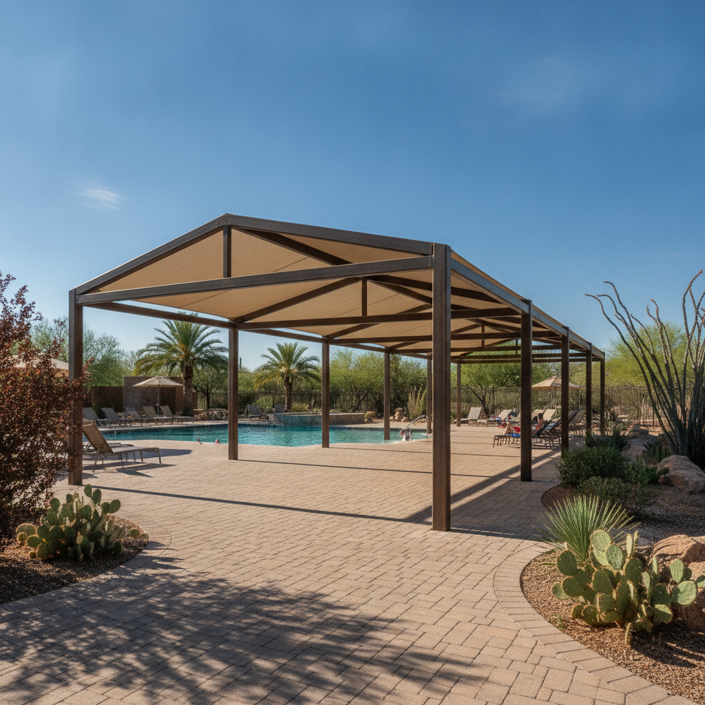 Commercial shade structures surprise AZ — commercial shade structure by Total Shade LLC, Phoenix AZ
