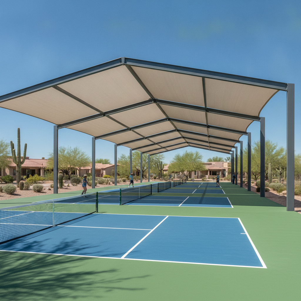 Commercial shade structures surprise AZ — commercial shade structure by Total Shade LLC, Phoenix AZ